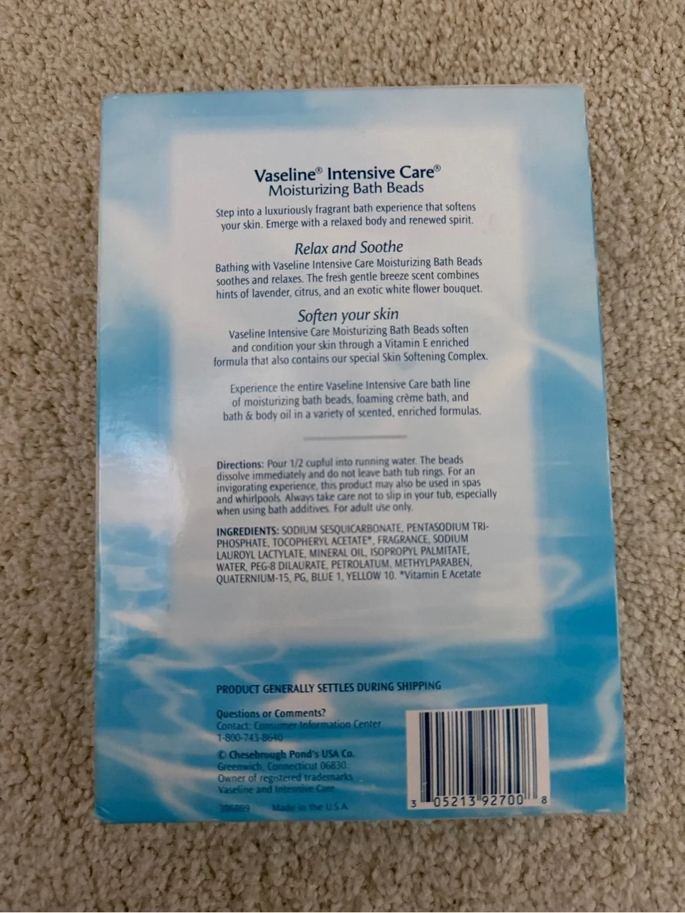 Vaseline Intensive Care Moisturizing Bath Beads